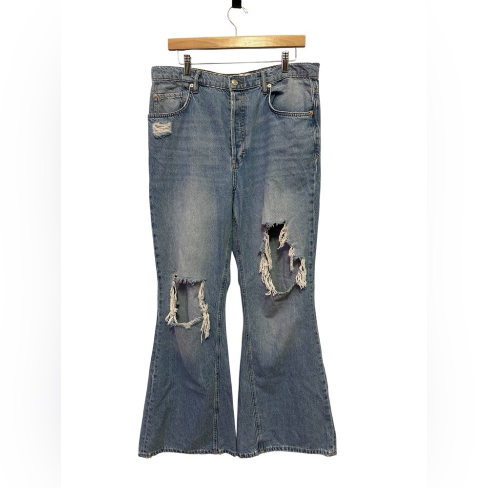 We The Free Distressed Flare Jeans
